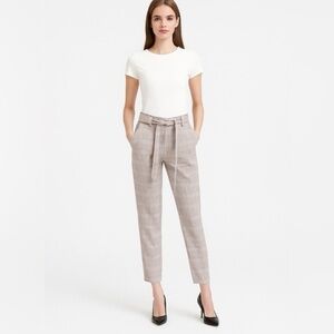 Joie Plaid Women's Pants in Beige